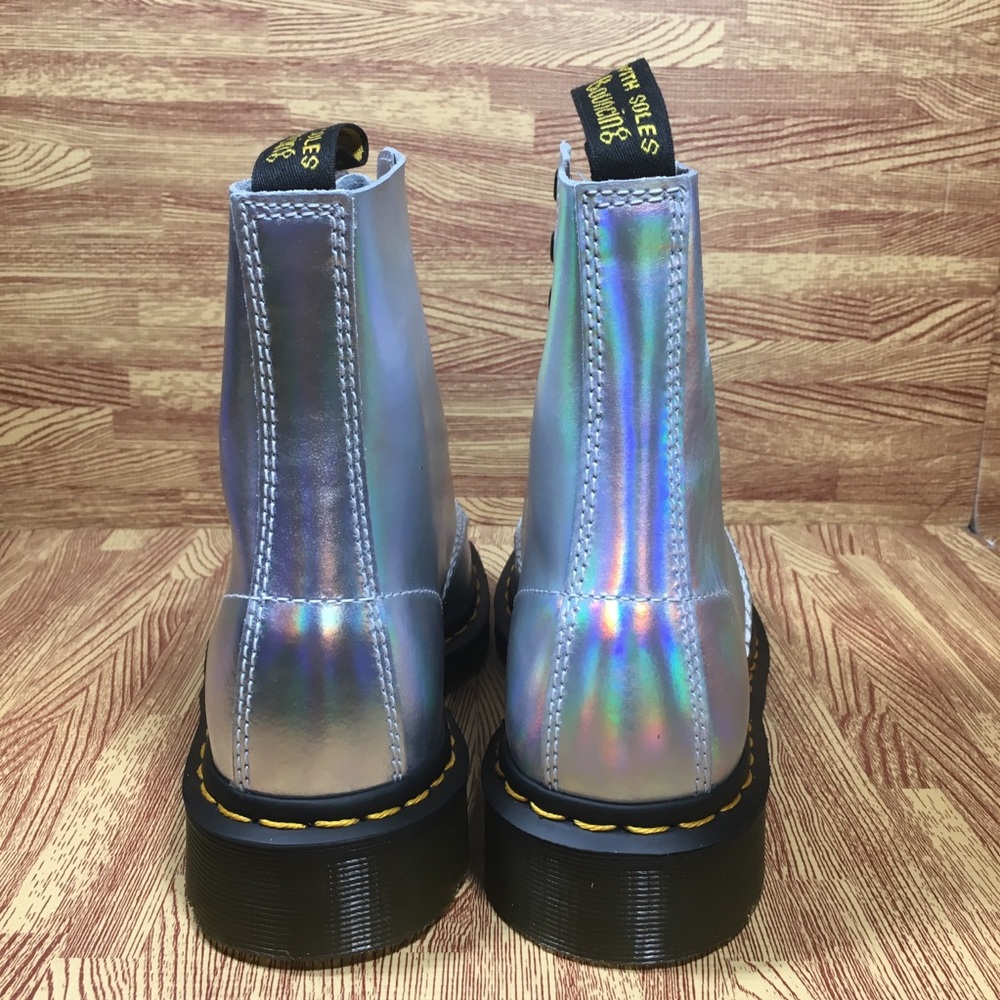 Dr Marten Pascal Ankle Combat Boot Metallic Silver - Picture 7 of 8